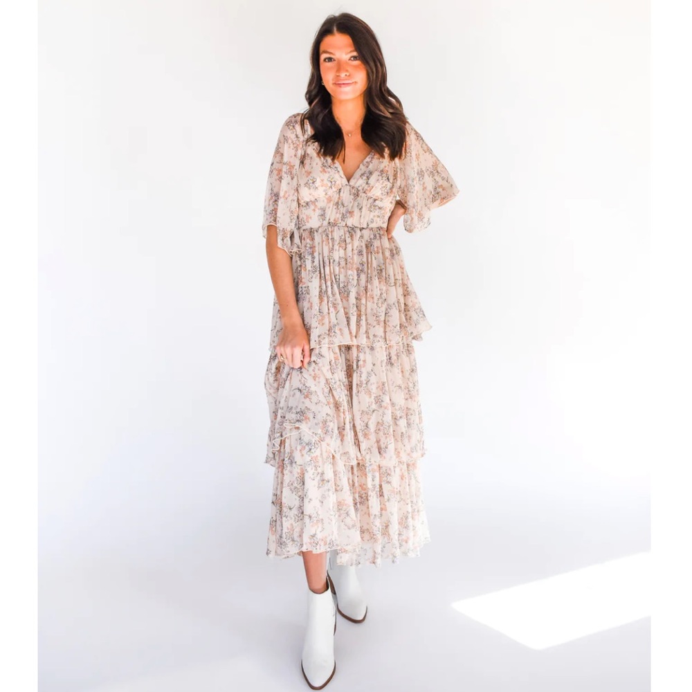 Lina floral layered dress